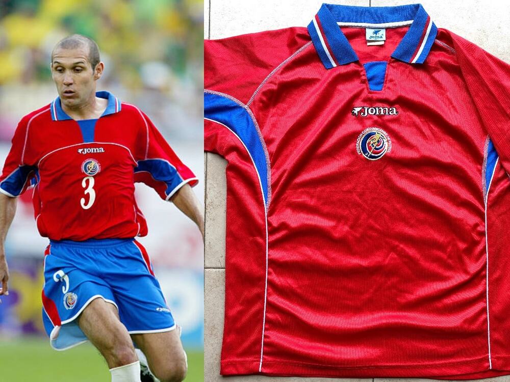 Costa Rica Soccer JOMA 2002 World Cup Japan Korea jersey L red home FIFA vintage